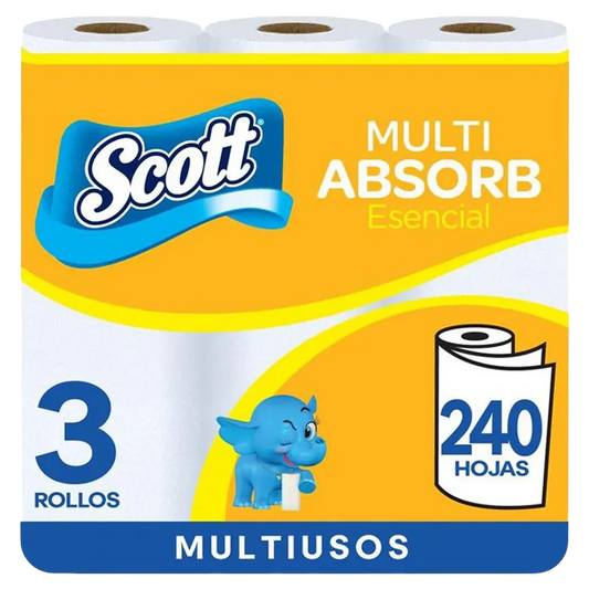 SCOTT PapelToalla MultiAbsorb 3PK