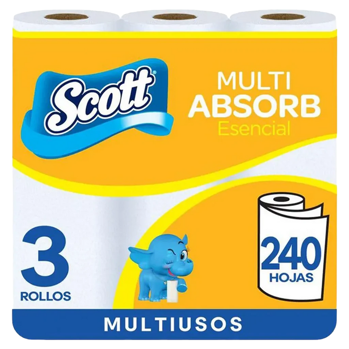 SCOTT PapelToalla MultiAbsorb 3PK